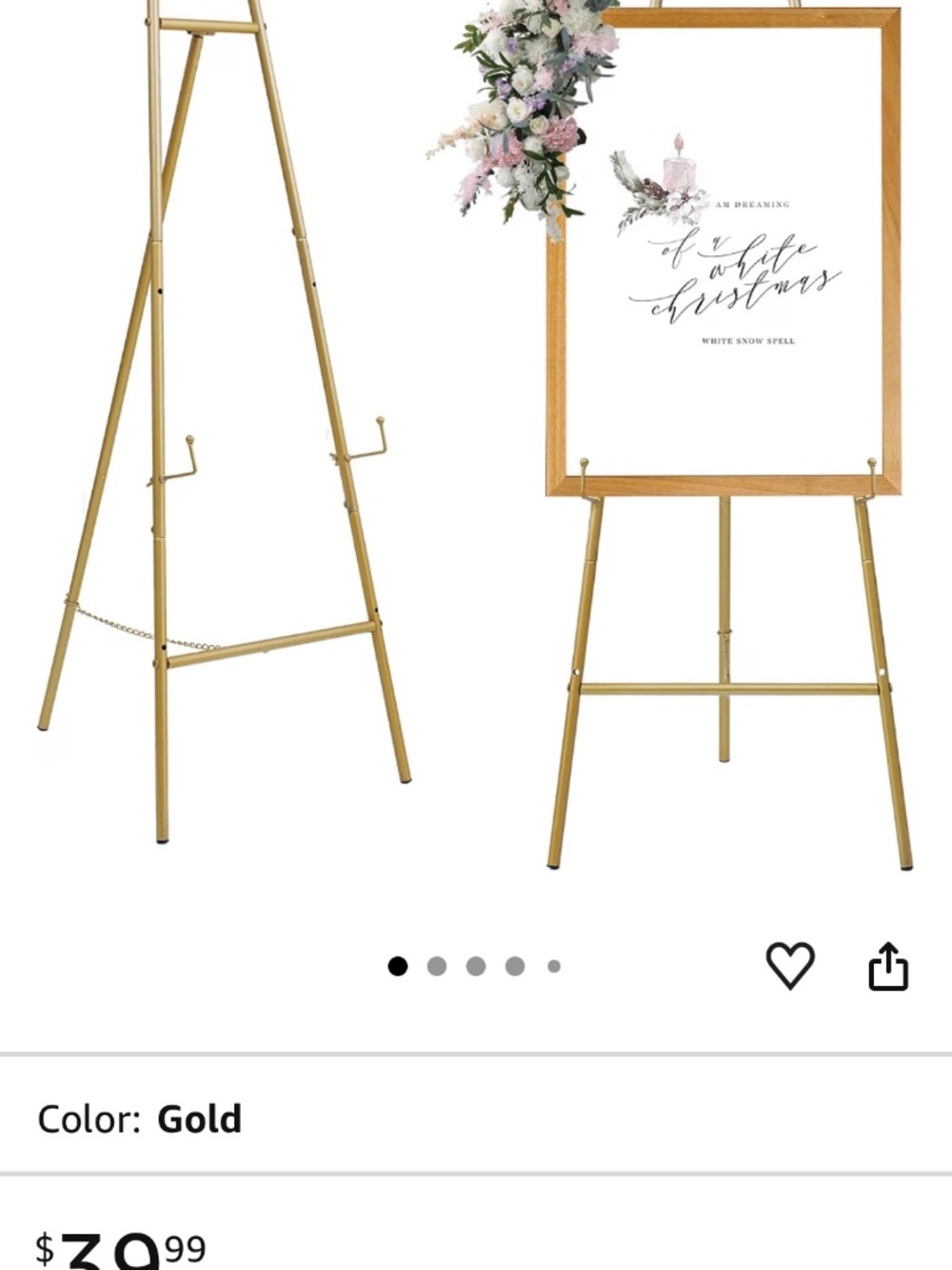 gold easel - Picture 4 of 6